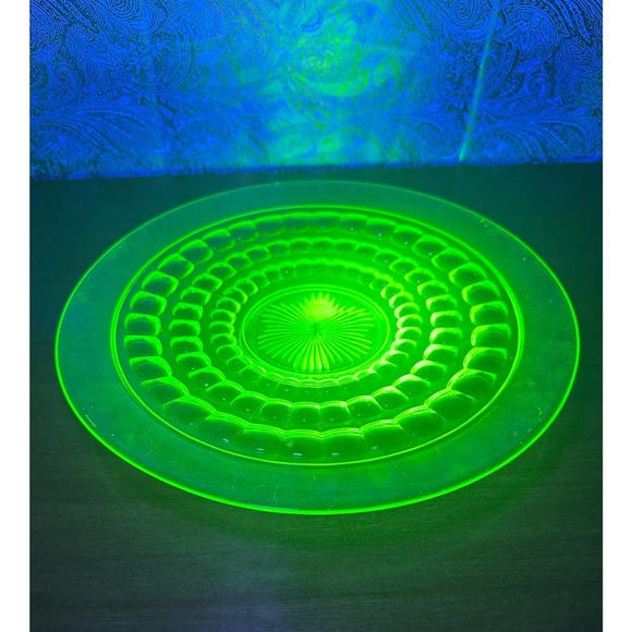 Four piece set of uranium Martha Washington collection by Cambridge glass - Picture 6 of 10